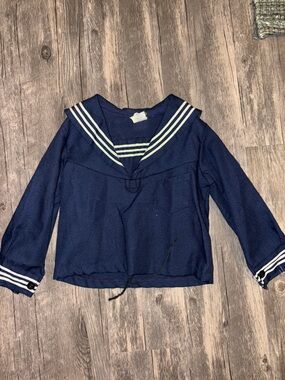 Vintage 80s  kids sailor top - size 4 T
